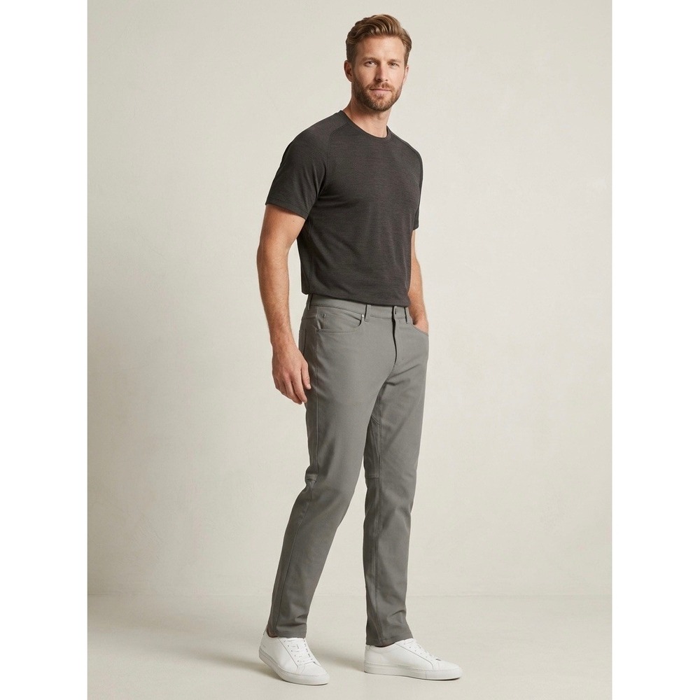 Lululemon ABC Pant Slim Fit Sage Grey Mens 31 Warpstreme 5-Pocket Trousers
